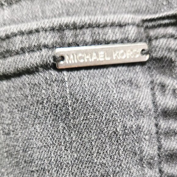 NWT MICHAEL KORS Selma High-Rise Straight-Leg Skinny Jeans Charcoal Wash 4P $110 - Picture 13 of 13